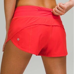 Lululemon Speed Up Low-Rise Short 2.5" Carnation Red